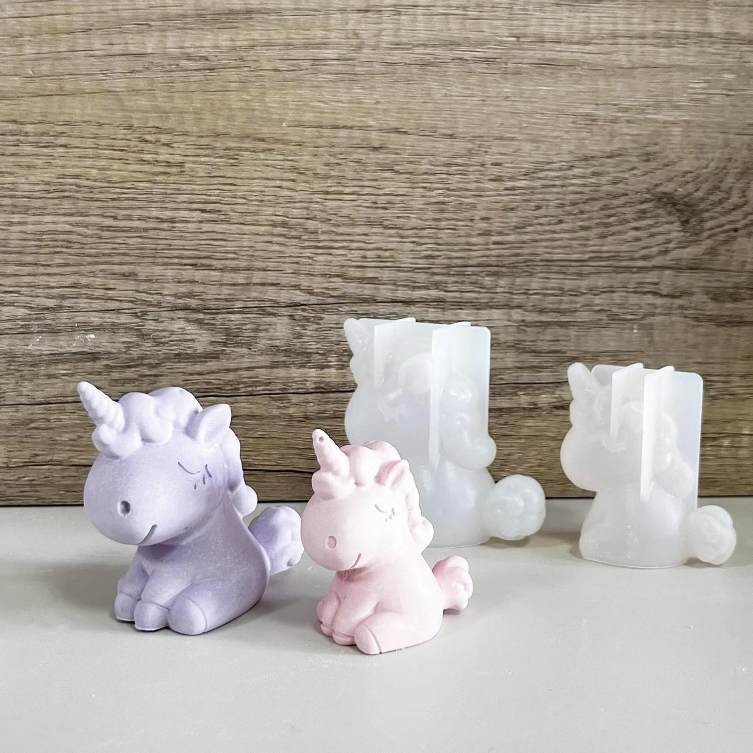Candle Making Tools - 3D Geometrik Silikon Unicorn Kedi Geyik