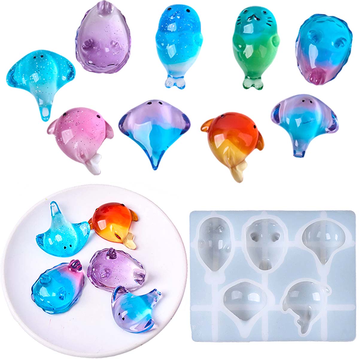 Candle Making Tools - 3D Şifalı Kawaii Manta Ray Balinası