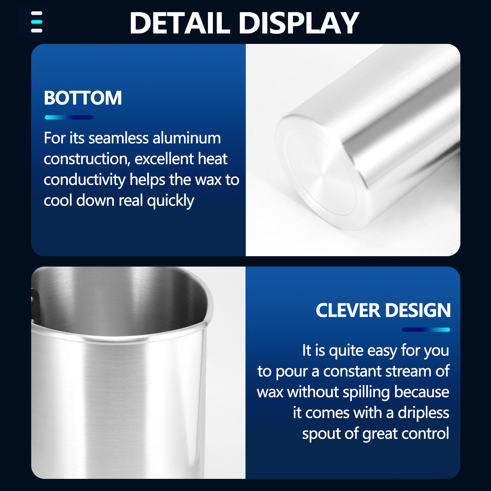 Pour Pot Aluminum - THIVN-4 Poundluk Mum Yapımı Dökme Kabı,