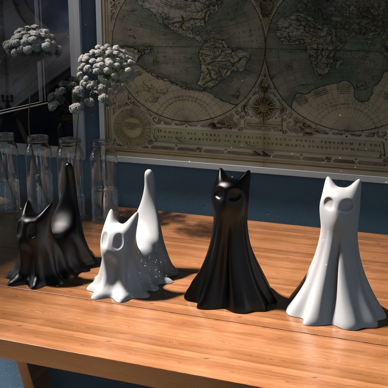 Hayalet Kedi Cadılar Bayramı M - Candle Making Tools incelemesi ve fiyatı