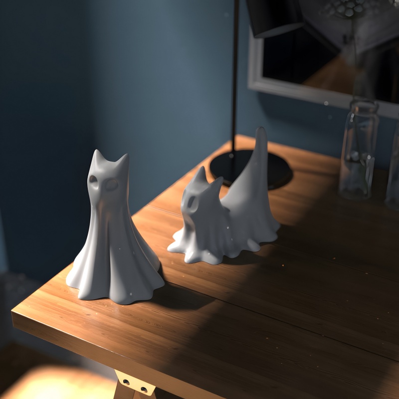 Hayalet Kedi Cadılar Bayramı M - Candle Making Tools incelemesi ve fiyatı