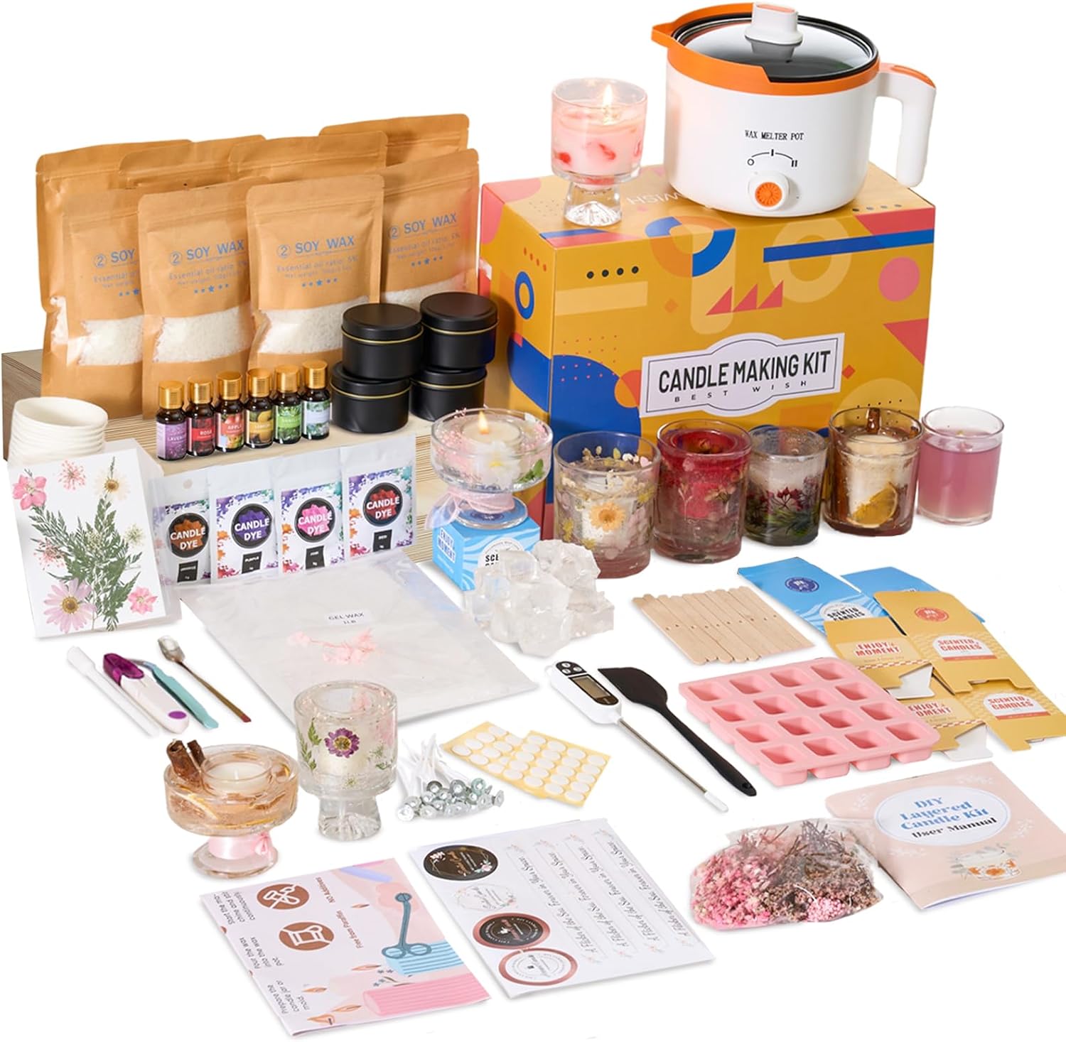 2'si 1 Arada Soya ve Jöle Balm - Candle Making Kit For Beginners incelemesi ve fiyatı