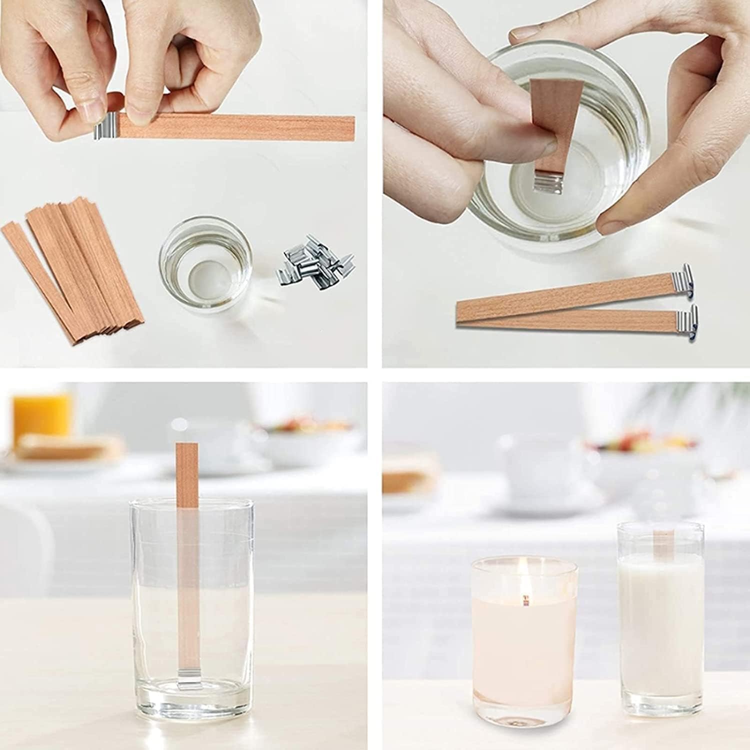 1-5 torba ahşap mum fitilleri  - Wood Wick Crackle incelemesi ve fiyatı